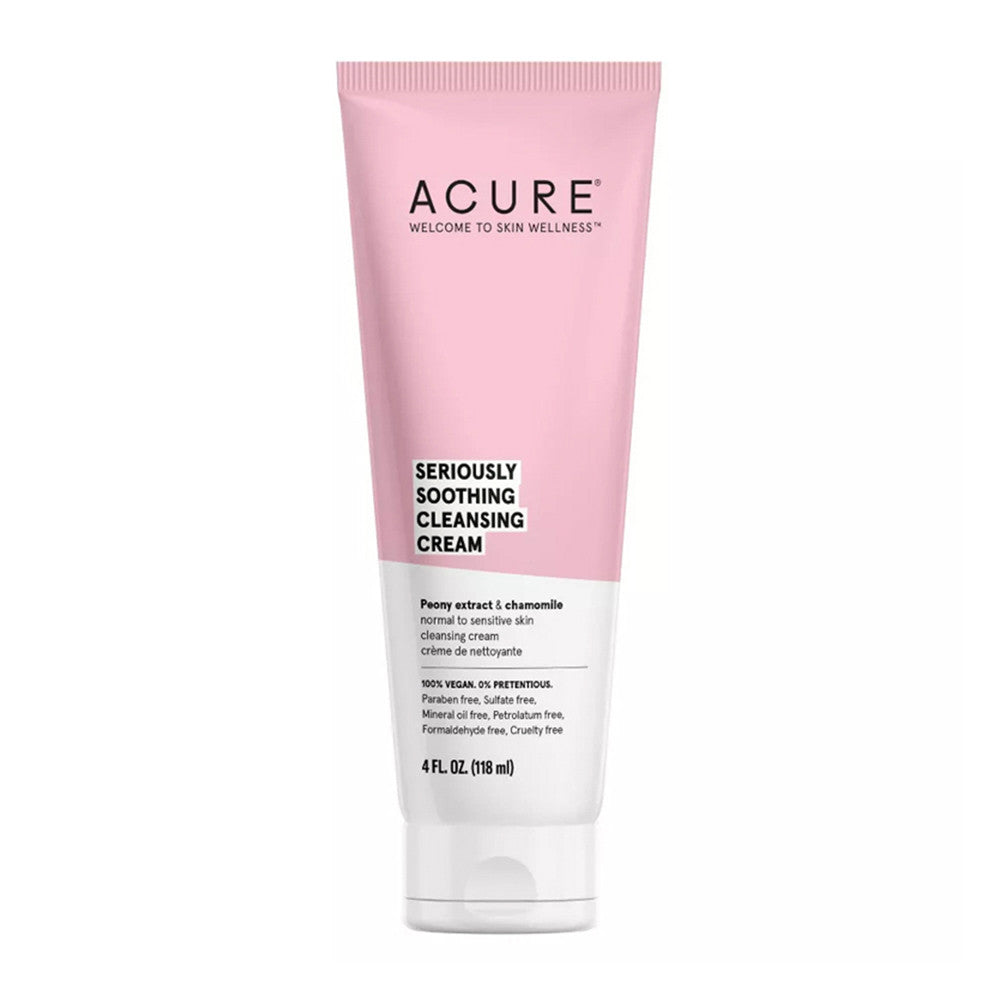 Acure Seriously Soothing Facial Cleansing Cream, 4 Oz